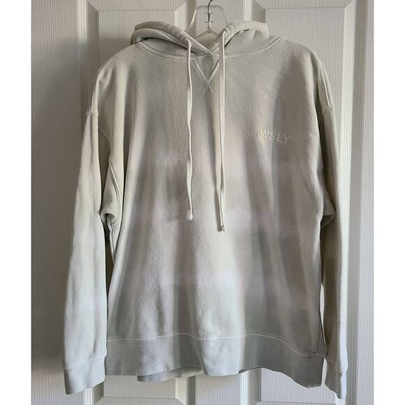 WSLY The Ecosoft Oversized Sage Tie Dyed Hoodie Sweatshirt BW202012 Womens Small - Picture 1 of 10